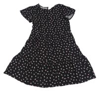 Černé květované lehké šaty Primark
