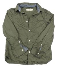 Khaki košile s výšivkou H&M