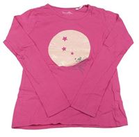Růžové triko s měsícem a vílou 