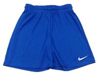 Modré sportovní funkční kraťasy s logem Nike