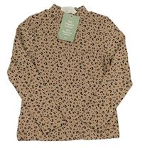 Hnědé leopardí triko H&M