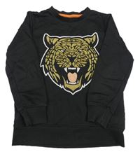 Černá mikina s lvem Dopodopo