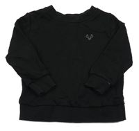 Černá mikina s výšivkou 