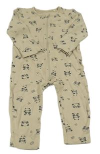 Béžový overal s pandami Impidimpi