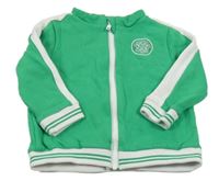Zeleno-bílá propínací mikina s nášivkou - Celtic 