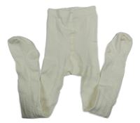 Smetanové vzorované punčocháče H&M