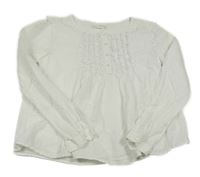 Bílá vzorovaná halenka s volánky Zara