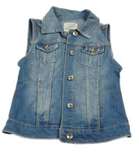 Světlemodrá riflová vesta s kapsami Zara