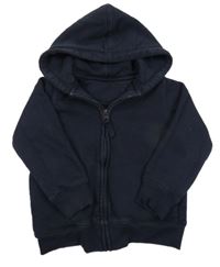 Tmavomodrá propínací mikina s kapucí Matalan