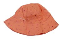 Oranžový funkční klobouk s obrázky Decathlon