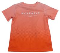 Oranžovo-červené sportovní tričko s logem McKenzie