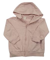 Světlerůžová propínací mikina s kapucí H&M