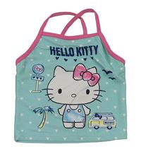 Tyrkysový plavkový top s Hello Kitty 