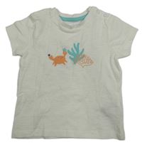Bílé tričko s krabem Mothercare