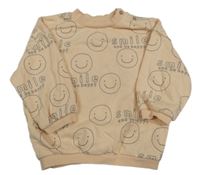 Meruňková mikina se smajlíky George