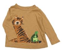 Okrové triko s želvou a tygrem George