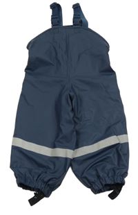 Tmavomodré voděodolné zateplené laclové kalhoty 