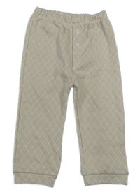 Béžovo-bílé vzorované tepláky 