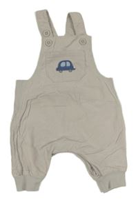 Béžové laclové manšestráky s autem Mothercare