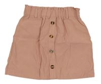 Růžová sukně s knoflíky 