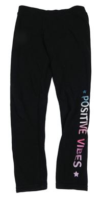 Černé zateplené legíny s nápisem Primark