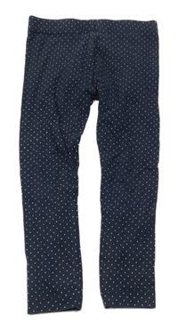 Tmavomodré puntíkaté legíny 