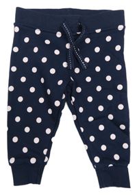 Tmavomodré puntíkaté tepláky Primark