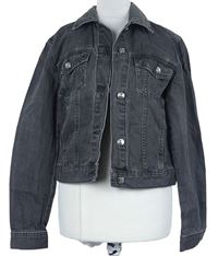 Dámská šedá riflová crop bunda H&M