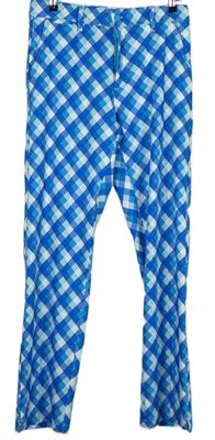 Pánské modro-bílé kostkované golfové kalhoty Slazenger vel. 32