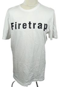 Pánské bílé tričko s logem Firetrap 