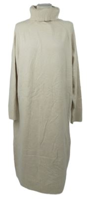 Dámské béžové svetrové šaty s rolákem H&M