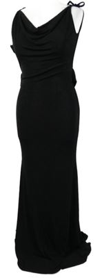 Nové - Dámské černé dlouhé šaty s volnými zády Shein 