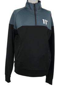 Pánská černo-šedá thermo mikina s logem Eleven Degrees