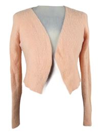 Dámské světlerůžové chlupaté svetrové bolerko 