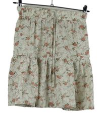 Dámská bílá květovaná sukně Shein 