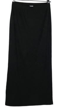 Dámská černá žebrovaná dlouhá sukně Shein 