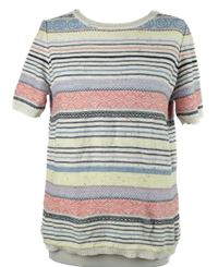 Dámské barevně pruhované pletené tričko M&S