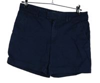 Dámské tmavomodré plátěné kraťasy H&M