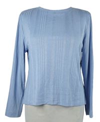 Dámské světlemodré žebrované triko TU  