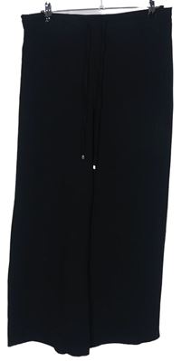 Dámské černé culottes kalhoty s pruhy Papaya 