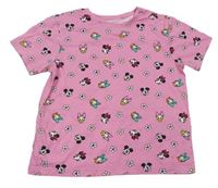 Růžové tričko s Daisy a Minnie zn. Disney