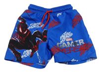 Modré plážové kraťasy se Spidermanem Marvel