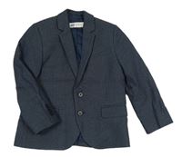 Tmavomodré melírované slavnostní sako H&M