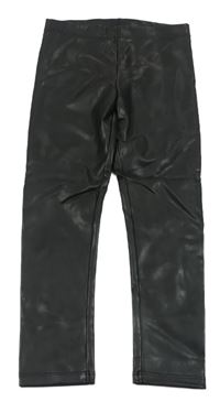 Černé koženkové legíny H&M