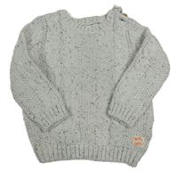 Bílo-černý melírovaný svetr zn. F&F