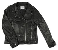 Čenrá koženková jarní bunda Zara