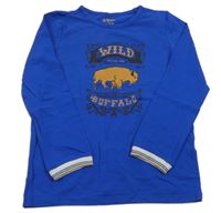 Modré triko s bizonem Tchibo