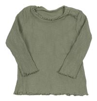 Khaki žebrované triko George