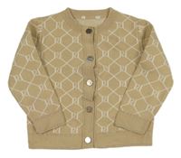 Béžový vzorovaný propínací svetr River Island