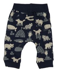 Tmavomodré baggy tepláky s obrázky George